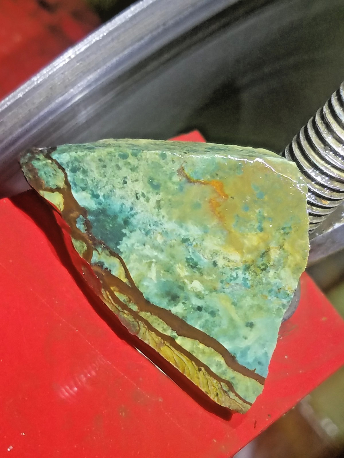 AAA Oregon Vistaite Jasper Slab VIBRANT COLORS Cabochon Gemstone Lapidary DzT051