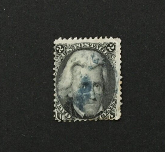 #73 the 2 cent Black Jackson F - VF  used