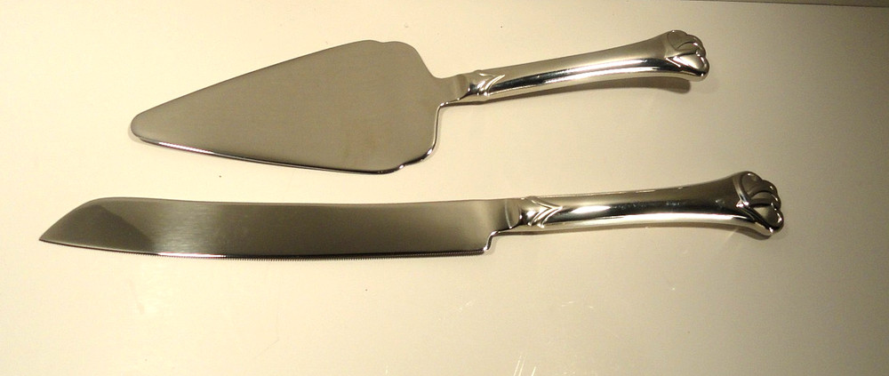 Things Remembered Stainless Steel Wedding Knife and Server