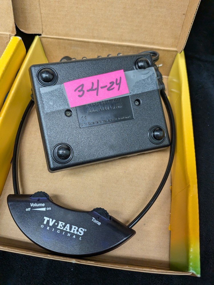 TV Ears Original Wireless Transmitter Headset TV Listening Device open box