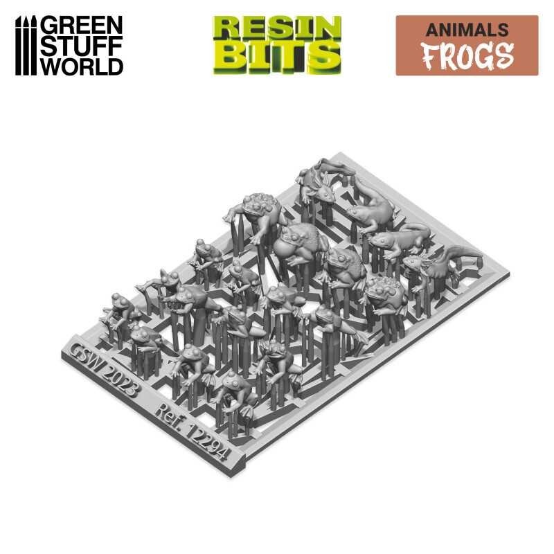 3D printed set - Frogs and Toads - Resin Sigmar Decor Modelling Wargames