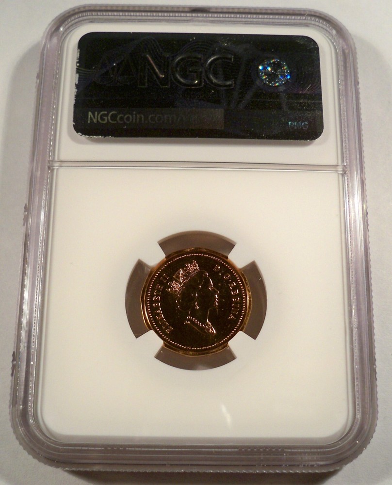 1995 1c CANADA NGC MS 68 RD DPL CENT COPPER MS 68 RED DEEP PROOF LIKE