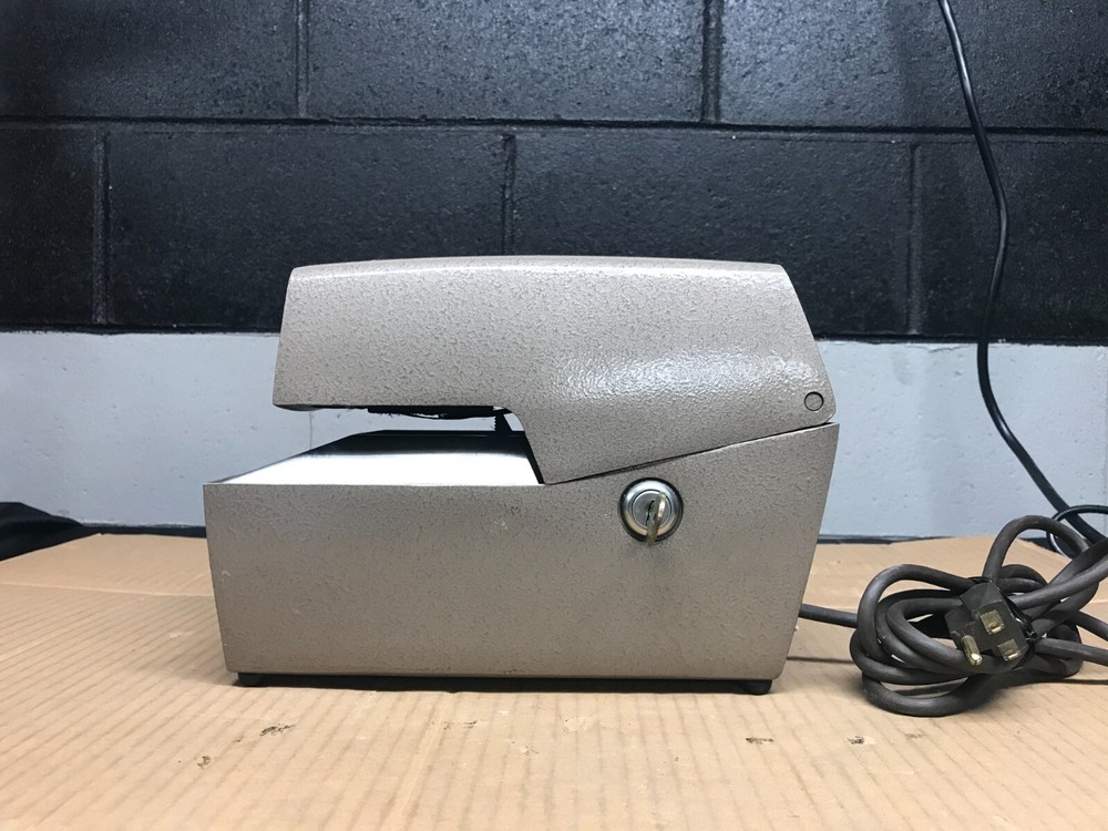 Rapidprint Model AR-E Electric Date Time Clock Stamp Machine W/ Key