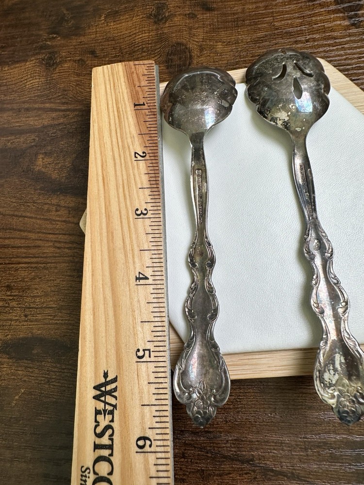 International Silverplate "Interlude" Pattern Sugar Spoons (1 is Slotted)