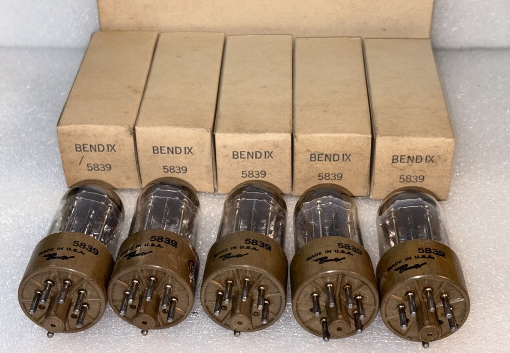 Sleeve (5) Bendix 5839 Rectifier Tubes New In Box