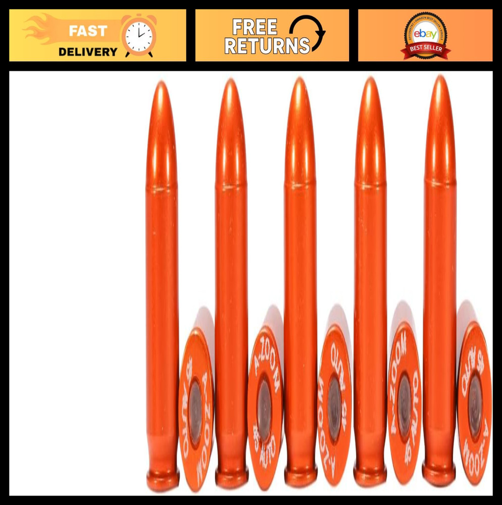 45 AUTO Snap Caps - Orange, 10 Pack - Ideal for Dry Fire Practice & Training