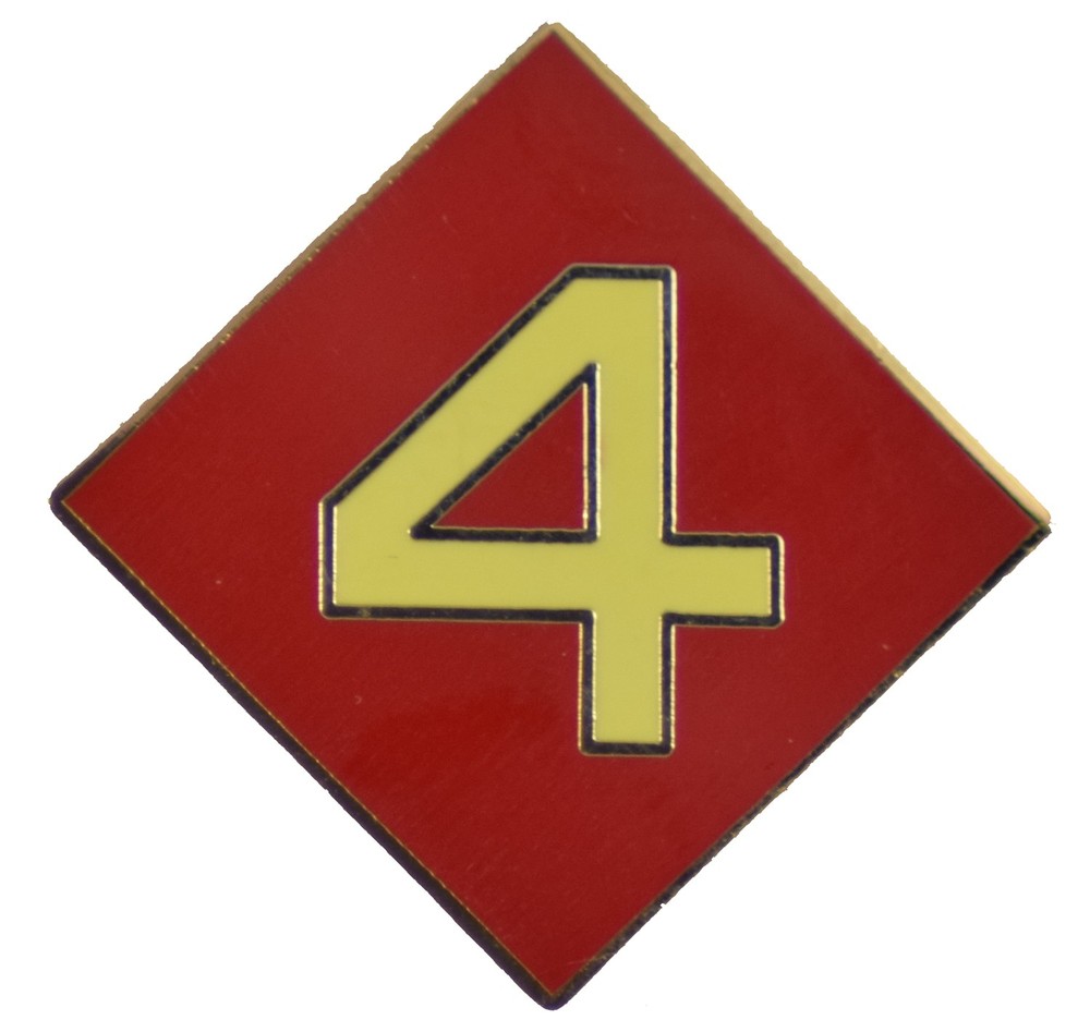 4TH MAR DIV HAT PIN