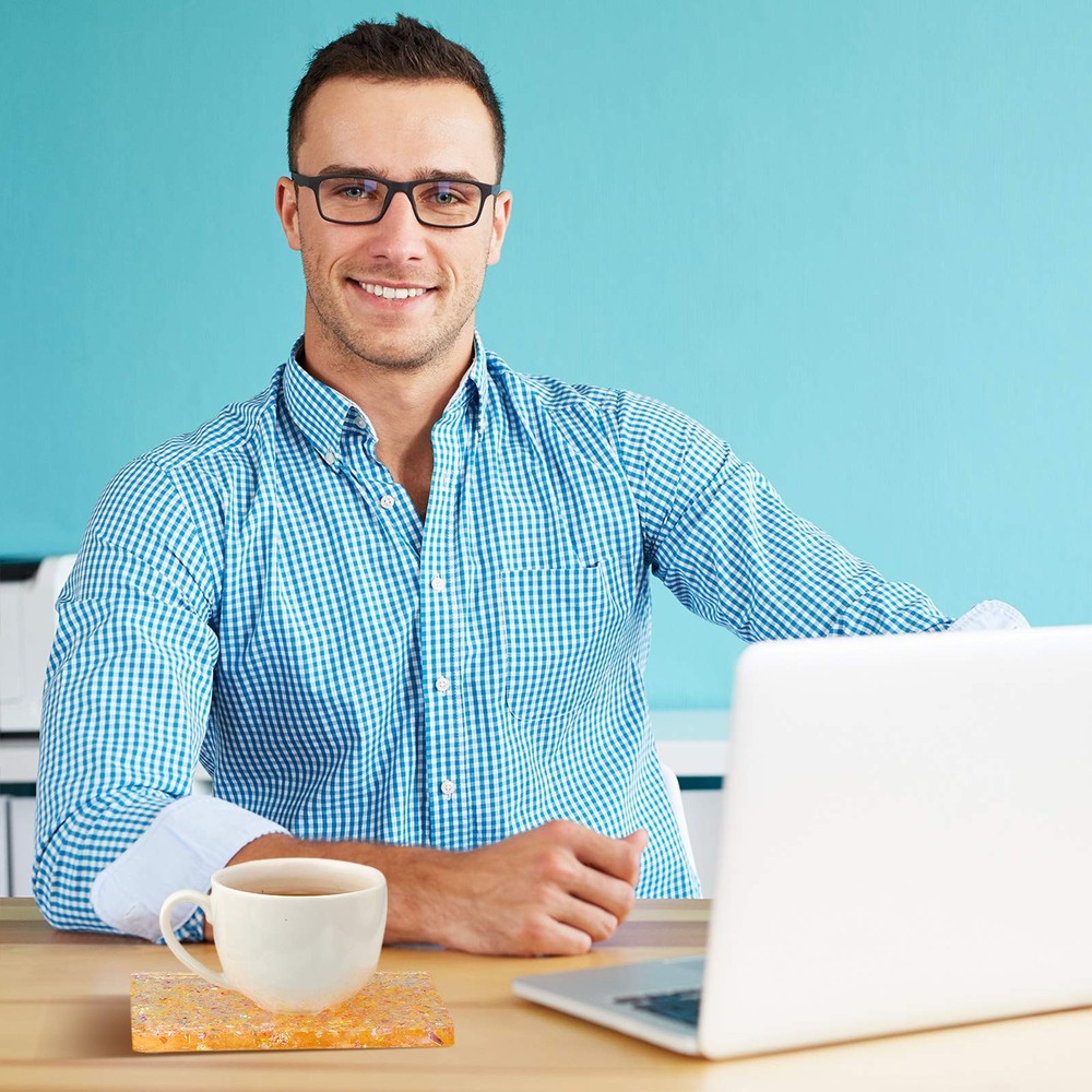 Patelai 6 Sizes Silicone Coaster Resin Molds Kit Square Rectangular White