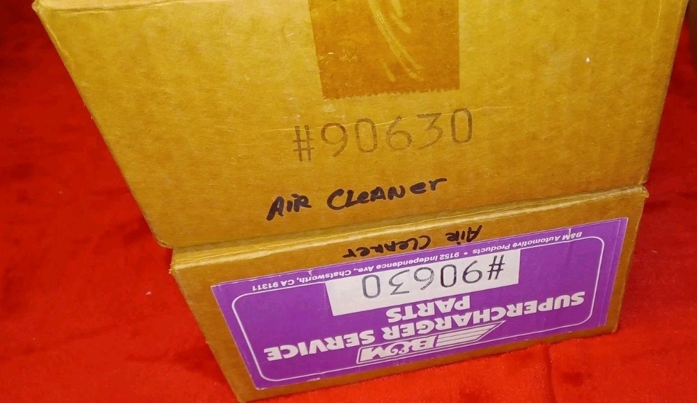 *NOS PAIR* B&M Supercharger Side Draft Carburetor Filter Assemblies W/ Gaskets
