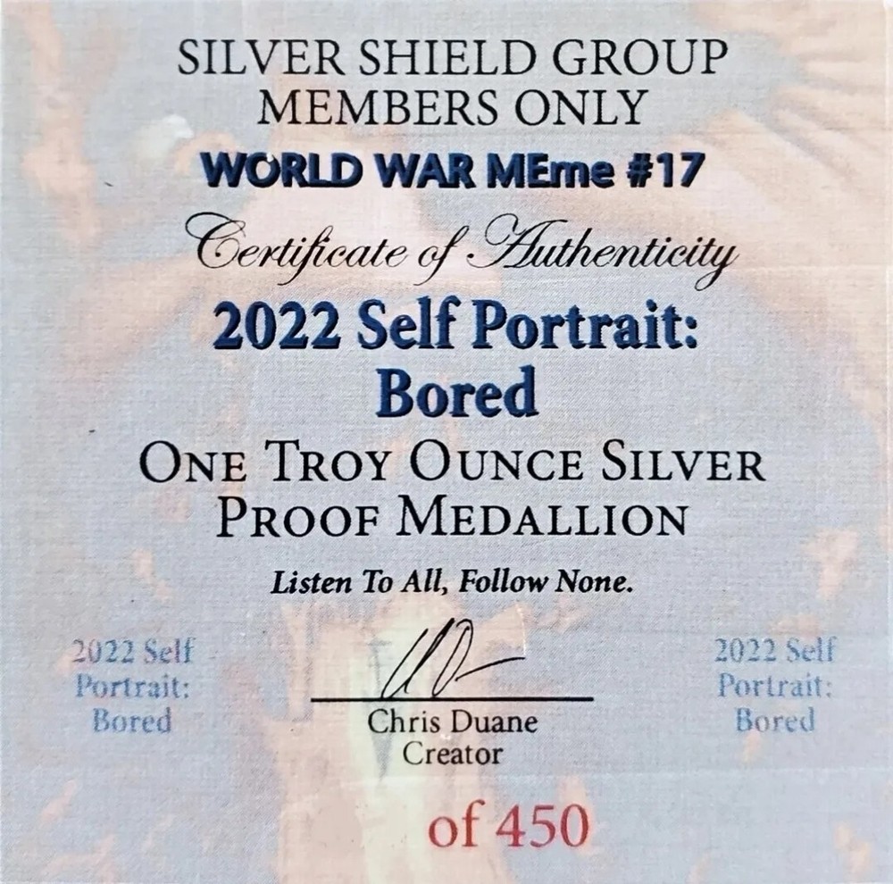 2022 Silver Shield Self Portrait Bored Proof Round