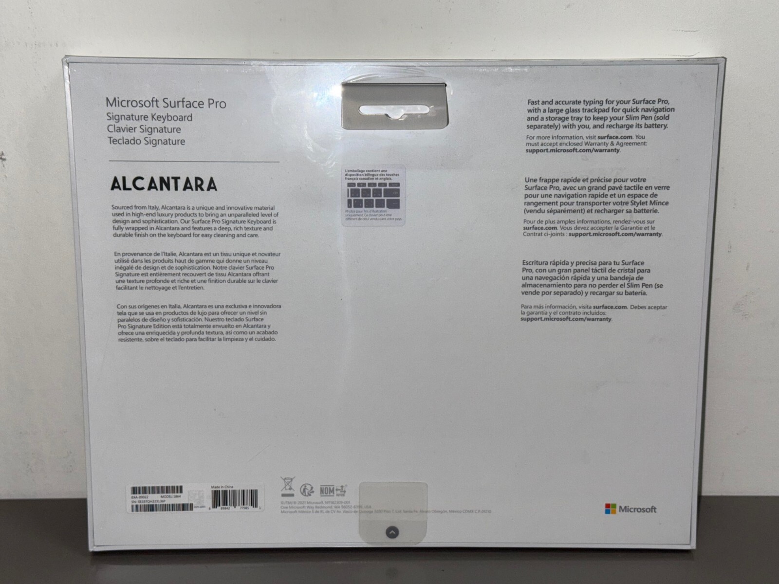 Sealed Microsoft Surface Keyboard Poppy Red English French Bilingual 8XA-00022