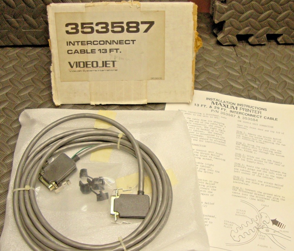 NEW Videojet 353587 Maxum Printer Interconnect 13 foot cable