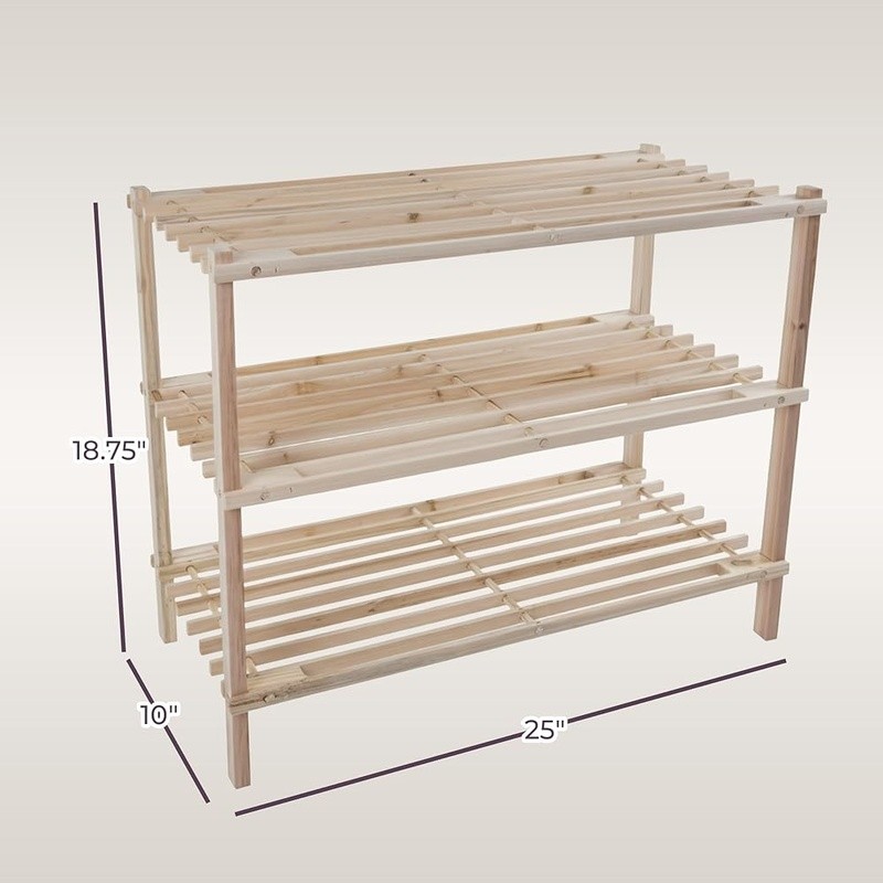 3 Tier Shoe Rack Organizer Durable Space Saving Storage Sneakers Boots New