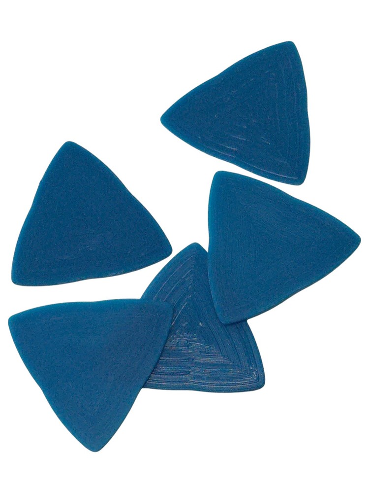 12-Pack Triangle Guitar Picks 0.80mm Medium Gauge, Blue, Ecopick Dozen