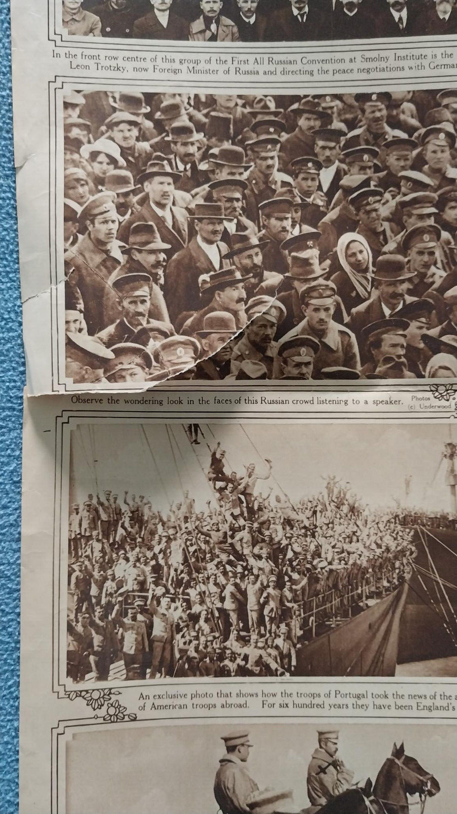 1/27/1918 NEW YORK WORLD PICTURE SECTION WW1 German Uboat & "Catalonia" of Spain