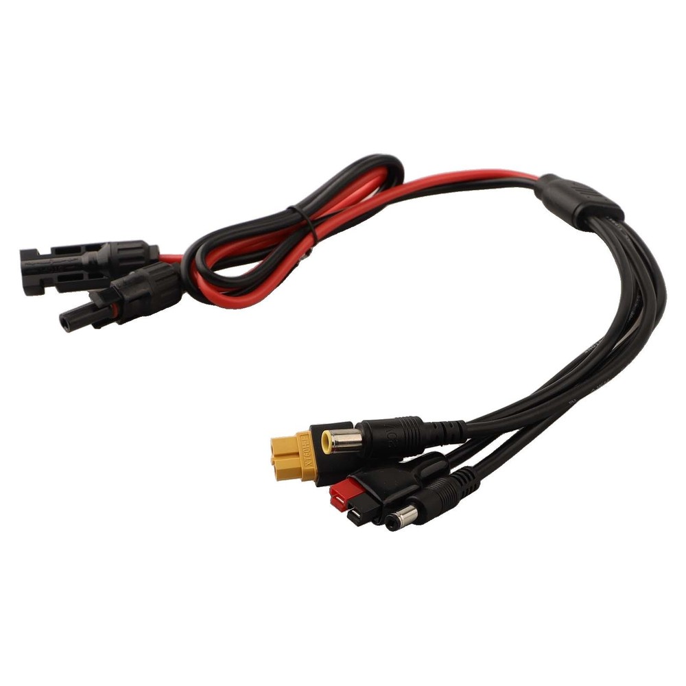 Solar Panel Connector Adapters 4-in-1 Solar charging cable for XT60/DC5521/7909
