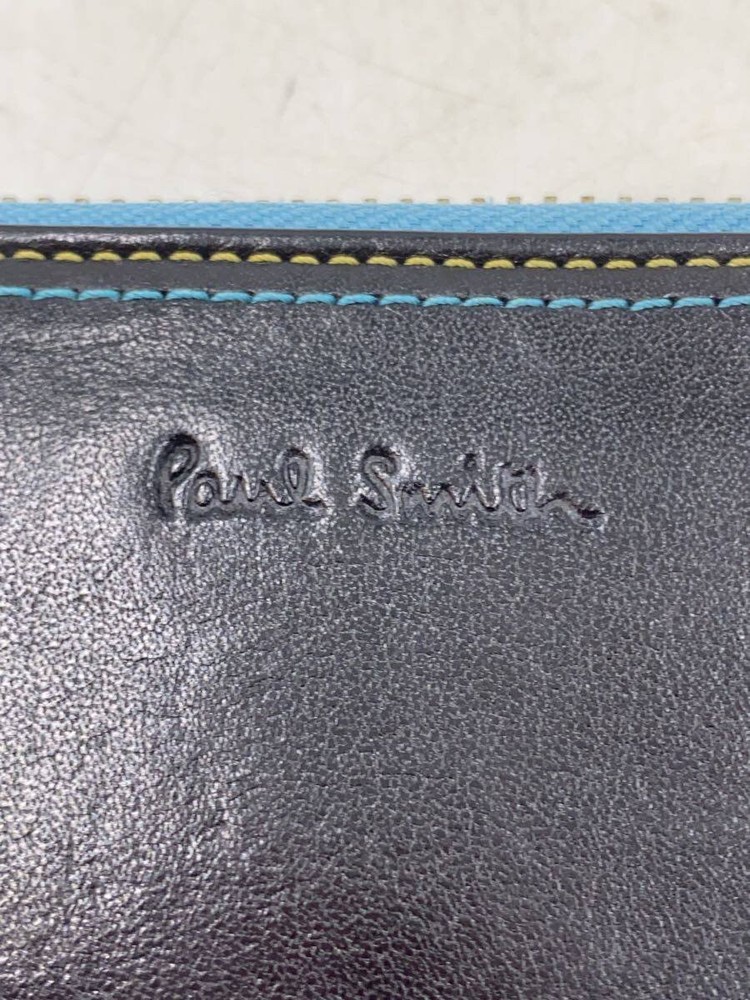 Paul Smith Long Wallet Black Plain Men's