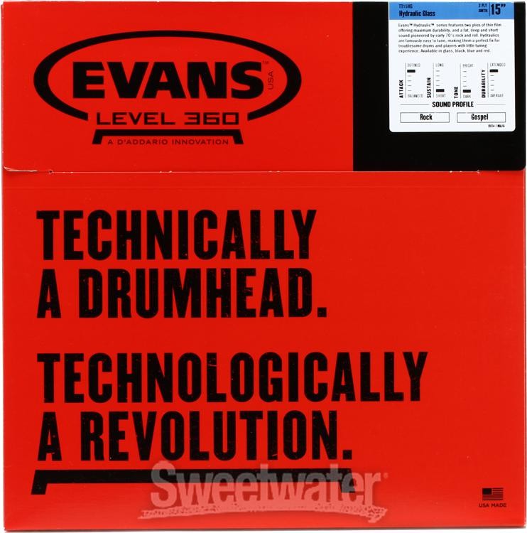 Evans Hydraulic Drumhead - 15" - Glass