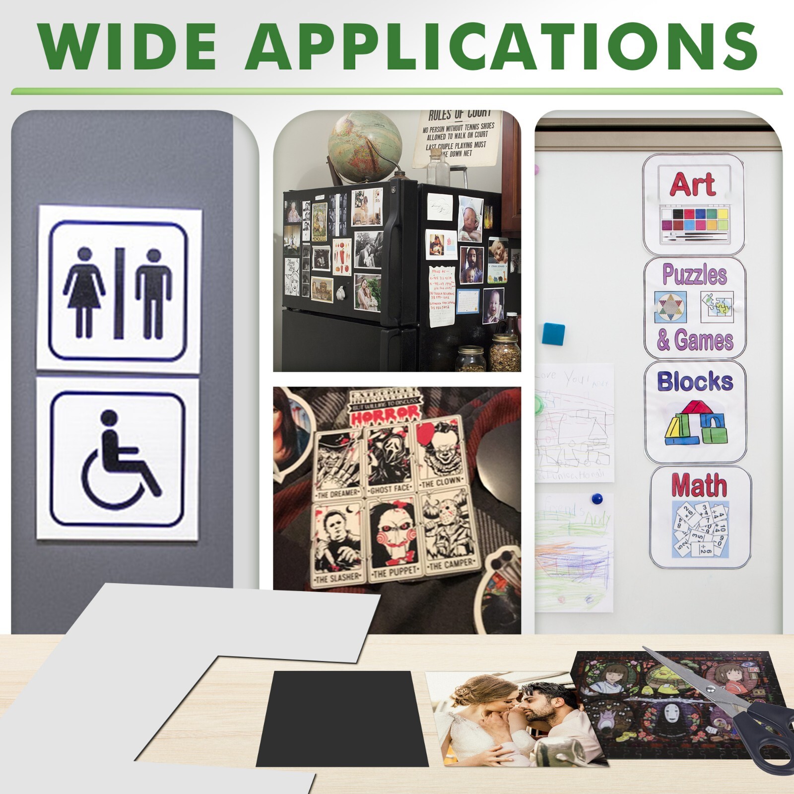 36 Strong Flexible Magnetic Sheets w/ Adhesive Back 8.5x11 20Mil for Photo Craft