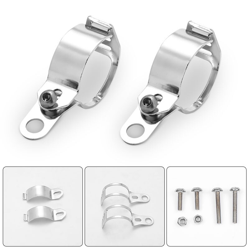 2X Motorcycle Front Fork Mount Clamp 35-50mm Turn Signal Light Bracket Holder