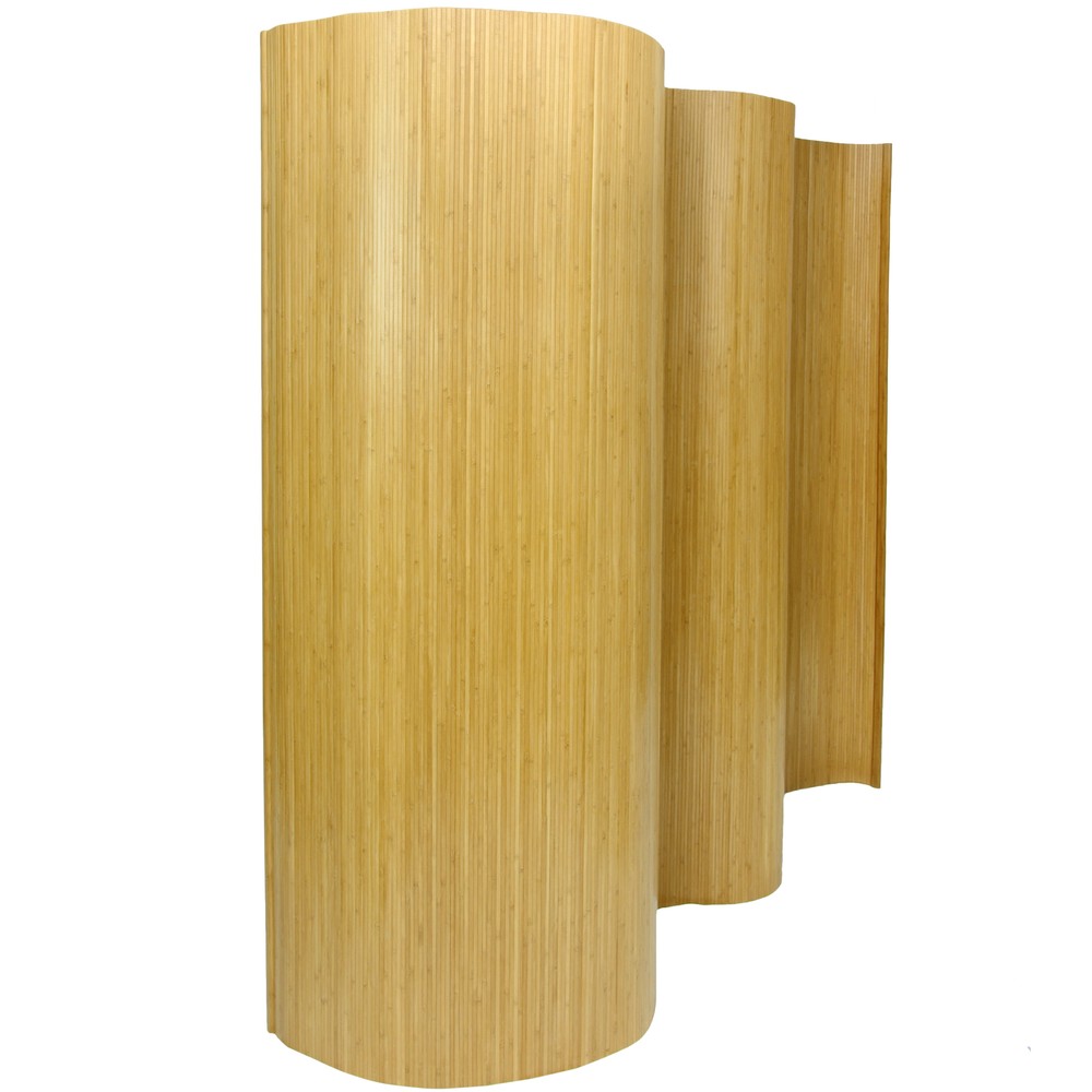 6 ft. Tall Bamboo Wave Screen - Honey