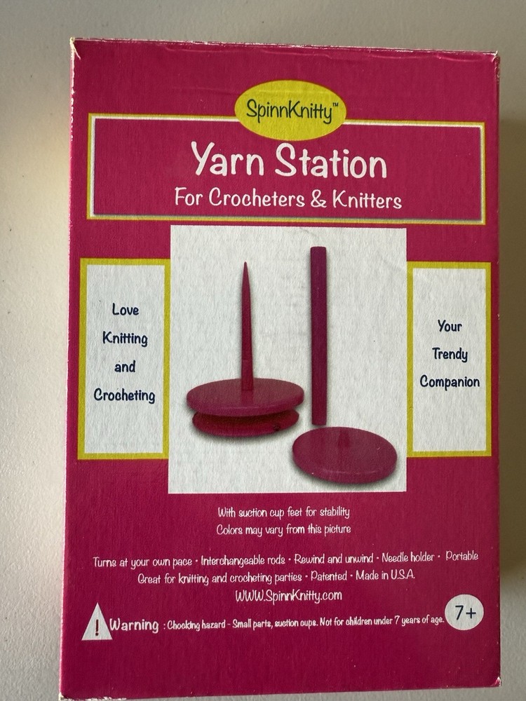 SpinnKnitty Magenta Yarn Holder Organizer for Crocheters & Knitters: Pink Color.