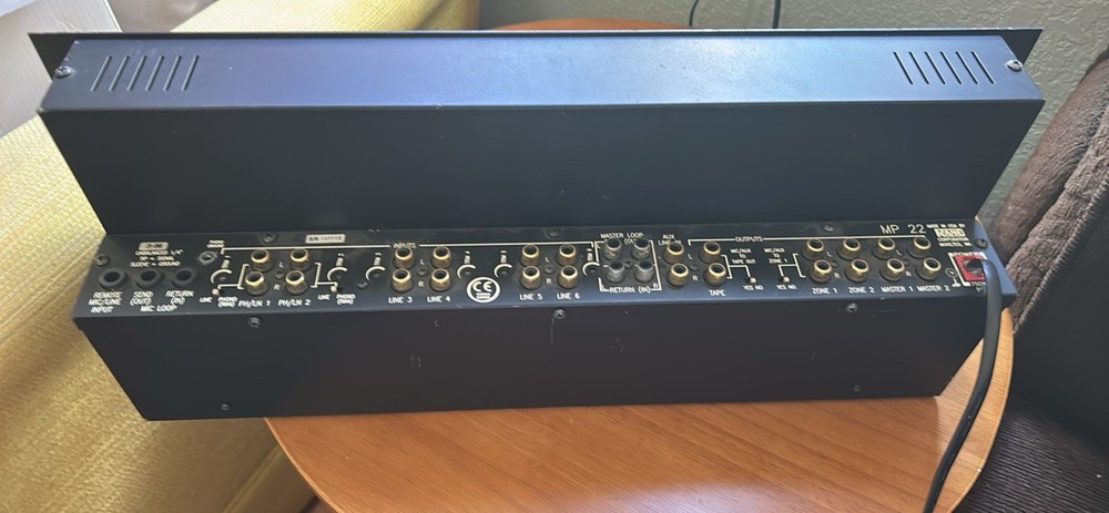 Rane MP22 DJ Mixer. Powers Up. Inputs Untested.