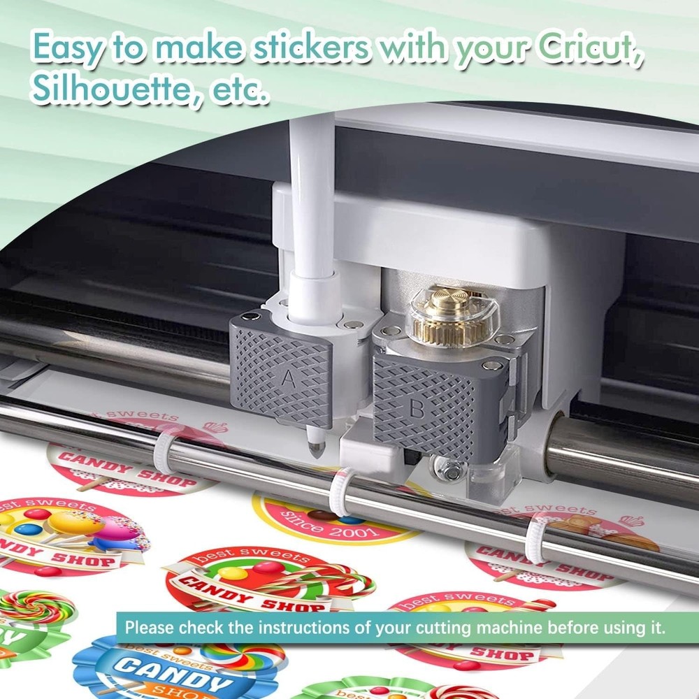 Koala Printable Vinyl Sticker for Inkjet Printer - 100 Sheets Sticker Printer...