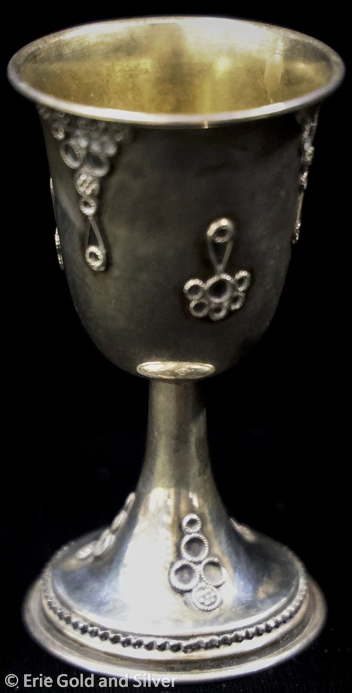 Bier Israel Sterling Silver Kiddush Cup