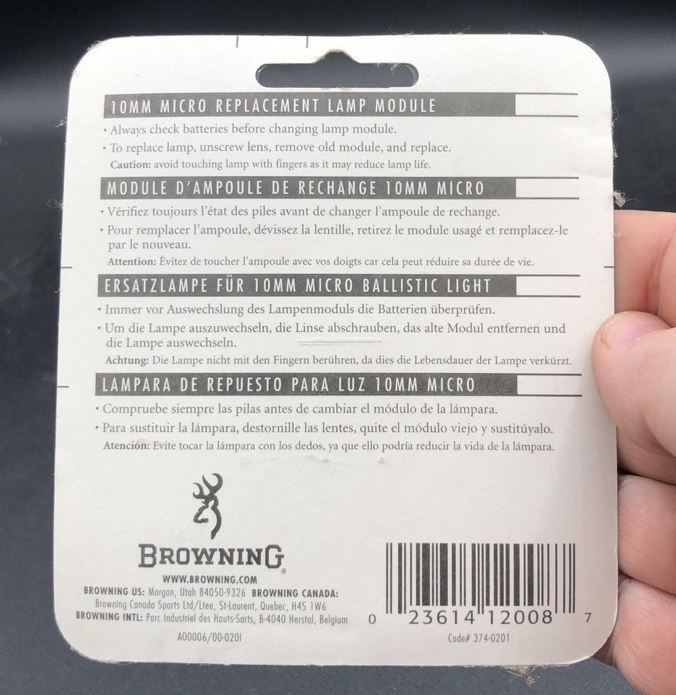 Browning 10 MM Micro Lamp Module For Micro Ballistic Lite