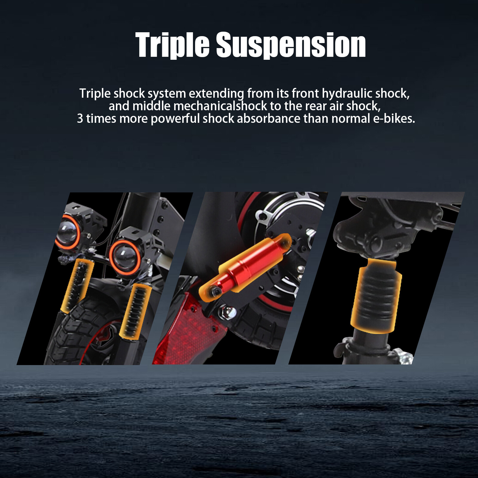 Electric Scooter 48v 800W For Adult 10"Off Road Fat Tires Fast Speed USA MAX vV