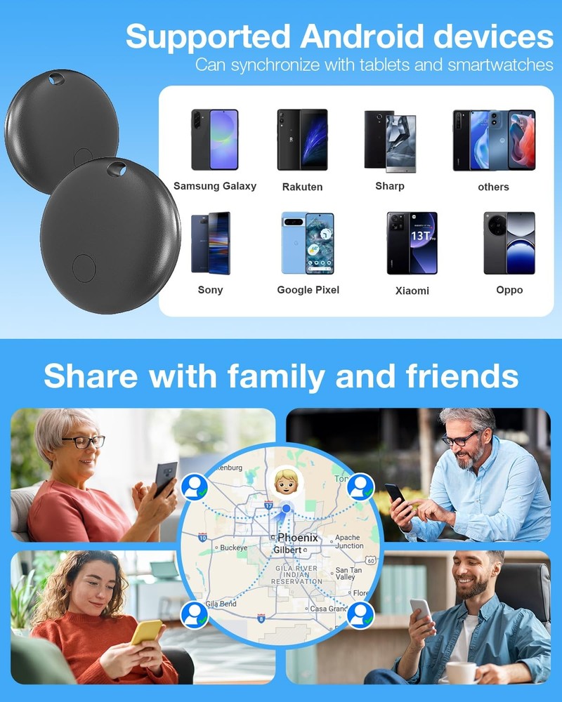 Air Tags for Android,Air Tags-4 Pack Android,2 Year Battery Life,Android Trac...