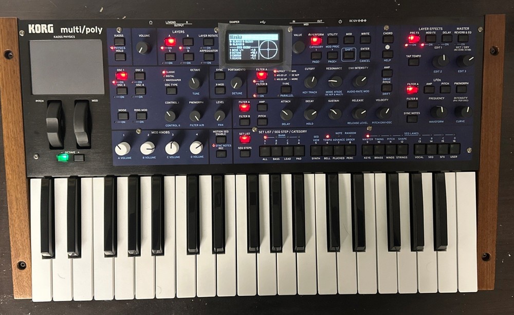 Korg Multi/Poly Digital Analog Synthesizer 37-Key (Rarely Used)