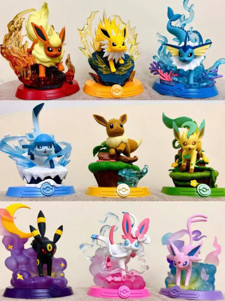 Official Funism Pokémon Eevee Blind Box Complete Set Of 9 New & Sealed