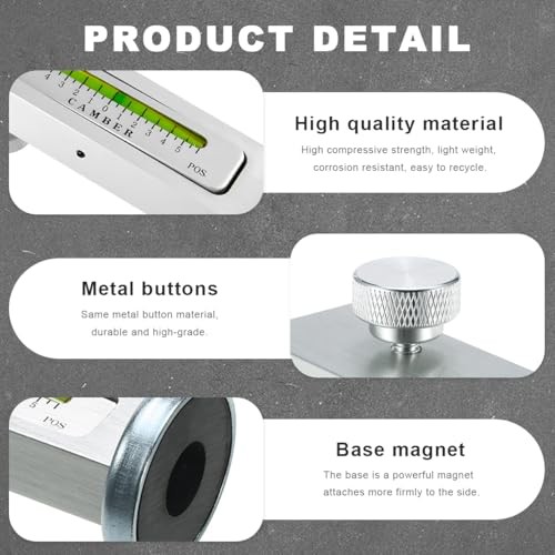 Adjustable Magnetic Gauge Tool, Camber Castor Strut Wheel Alignment White