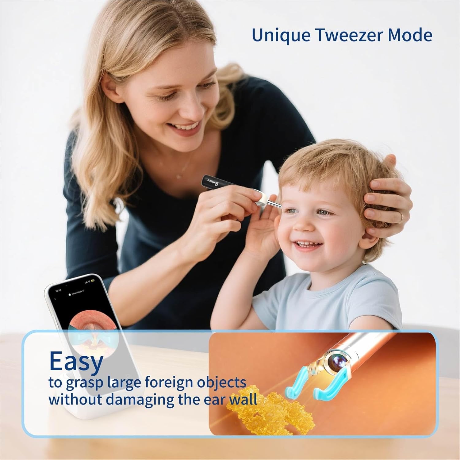 All-in-One Ear Wax Cleaner – 1080P Camera, 3 Tools & Case – for All Ages 1080P