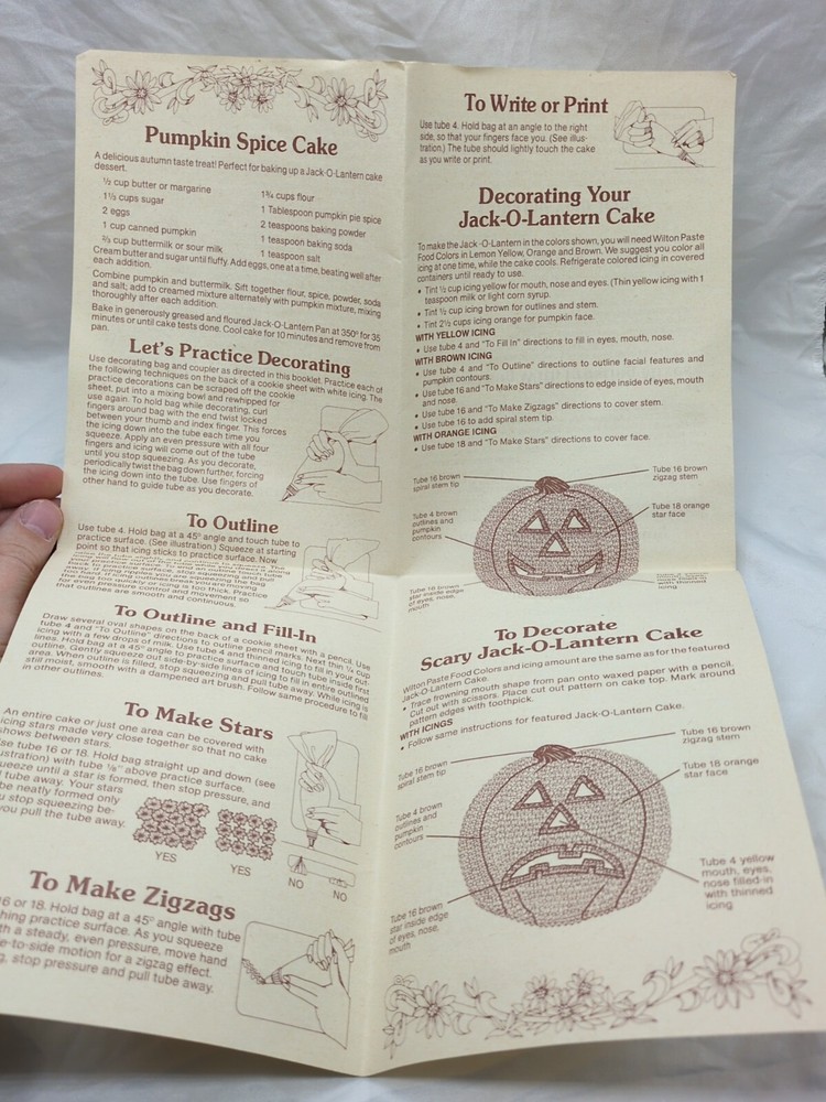 Wilton Jack-O-Lantern Cake Pan Instructions For Baking And Decorating