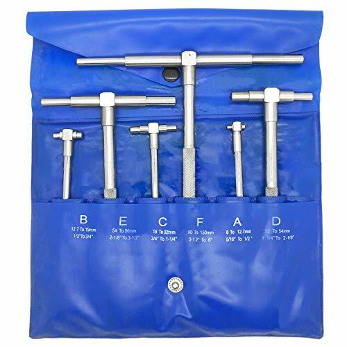 HFS(R) 6 Pc Precision Telescoping Gage Set 5/16" - 6" Range T-Bore Hole Gauges