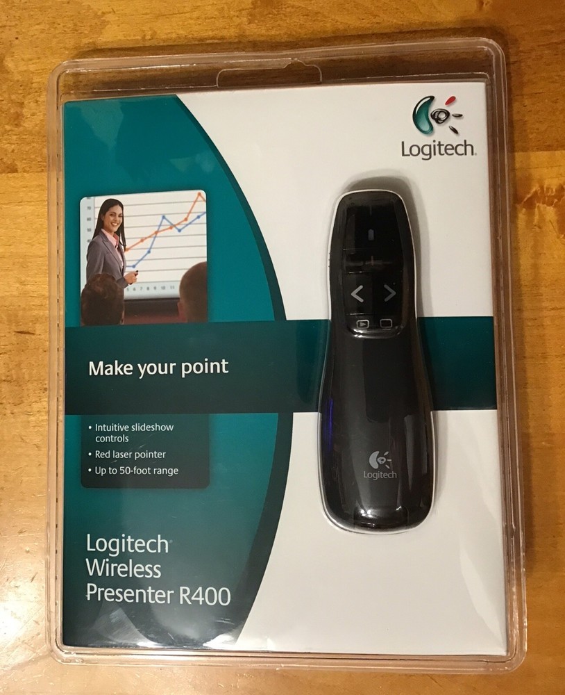 NEW Logitech R400 Wireless Presenter Laser Pointer 50 Foot Range  - NEW