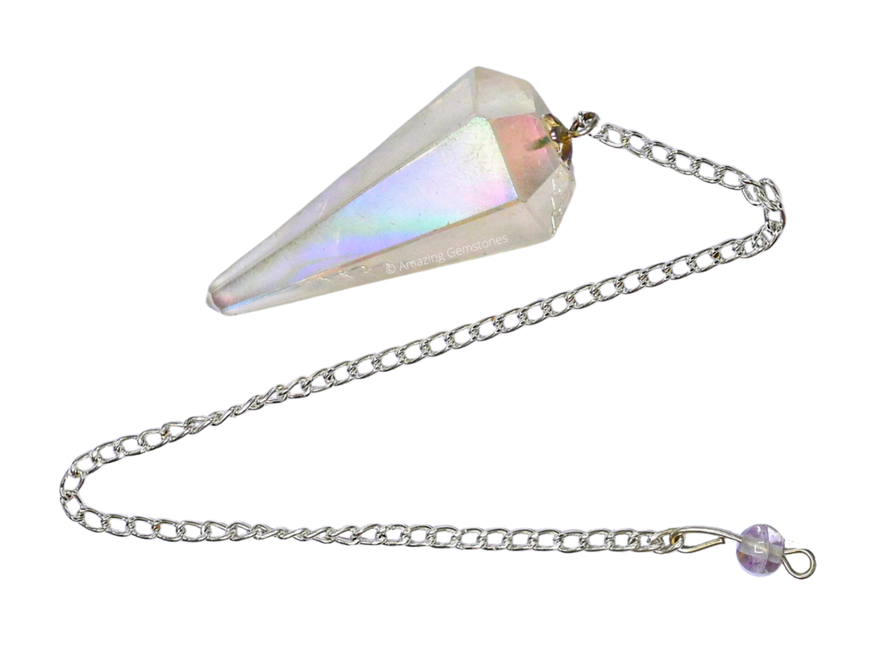 Angel Aura Quartz Dowsing Crystal Pendulum