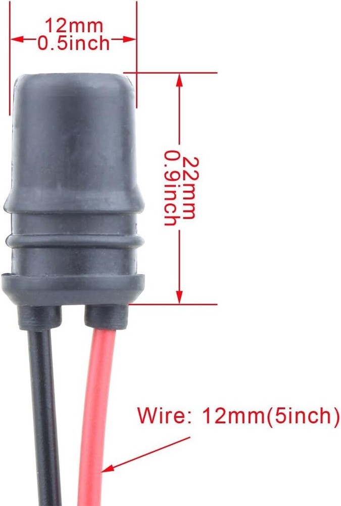 4-Pack T10 LED Pre-Wired Bulb Sockets - Durable, Heat Resistant & Versatile