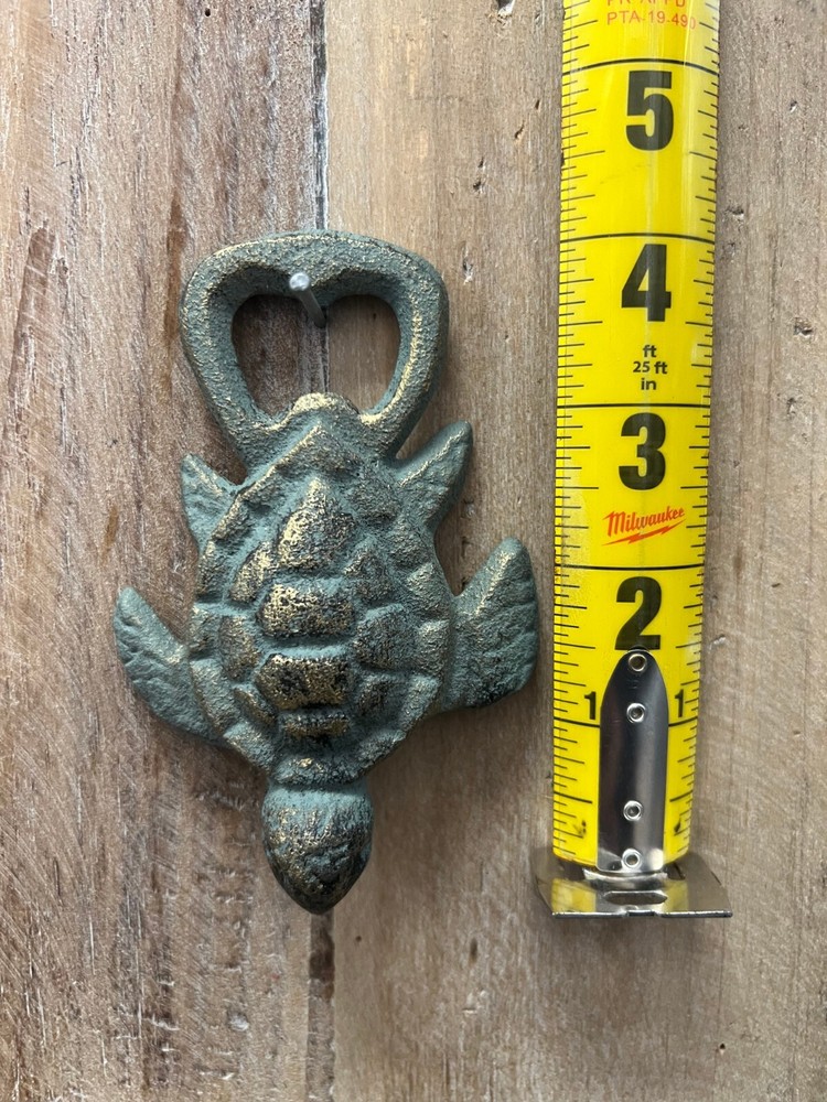 Turtle Cast Iron Bottle Opener 4" x 3"