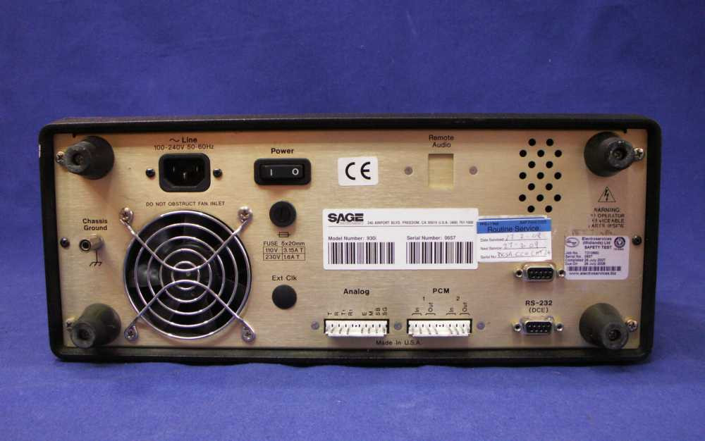 SAGE Instruments 930i Communications Test Set