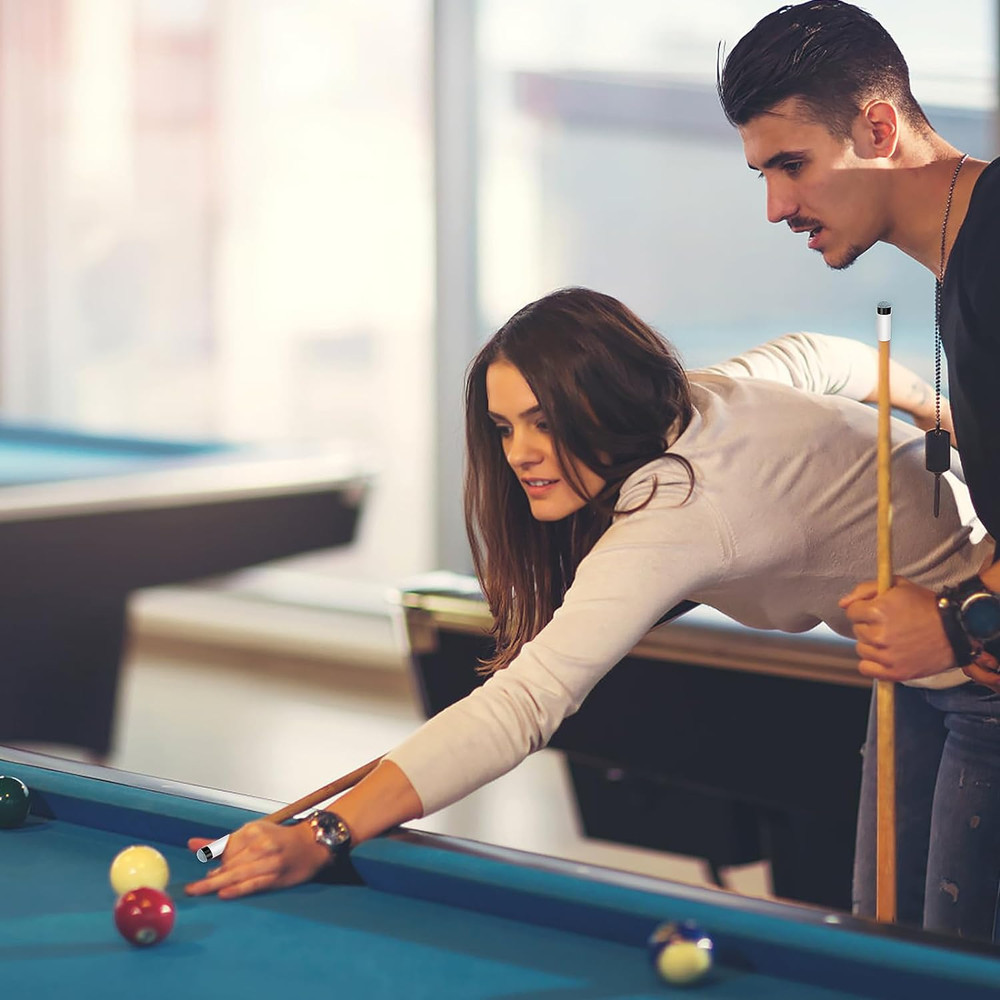 10 Sets Billiard Cues Tips Replacement with White Pool Cue Stick Ferrules, Screw
