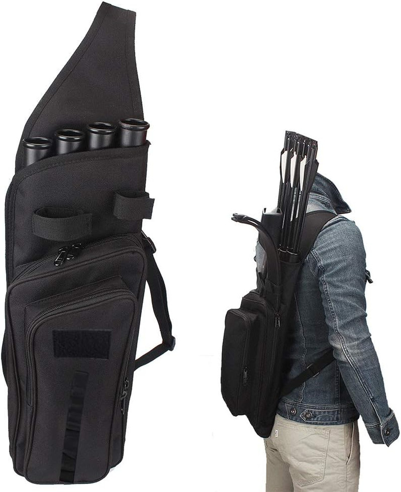 Multi-Function 4-Tubes Back Field Quiver Training Archery Arrow Quiver for Field