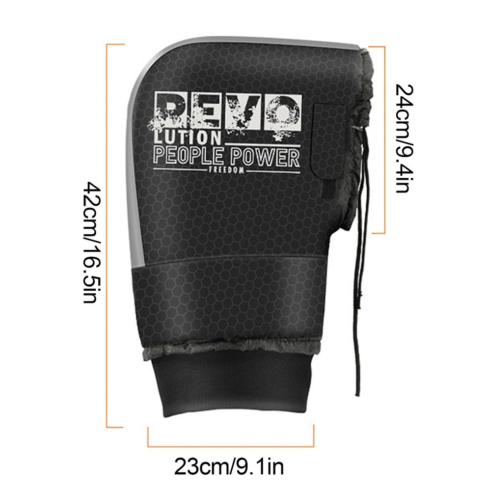 1Pair Waterproof Motorcycle Handlebar Muffs Hand Protector Winter Windproof