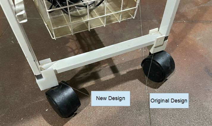 elfa caster wheel mount clip