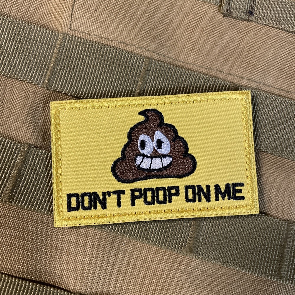 Dont Poop On Me Patch Mr Poo Funny Hook Loop