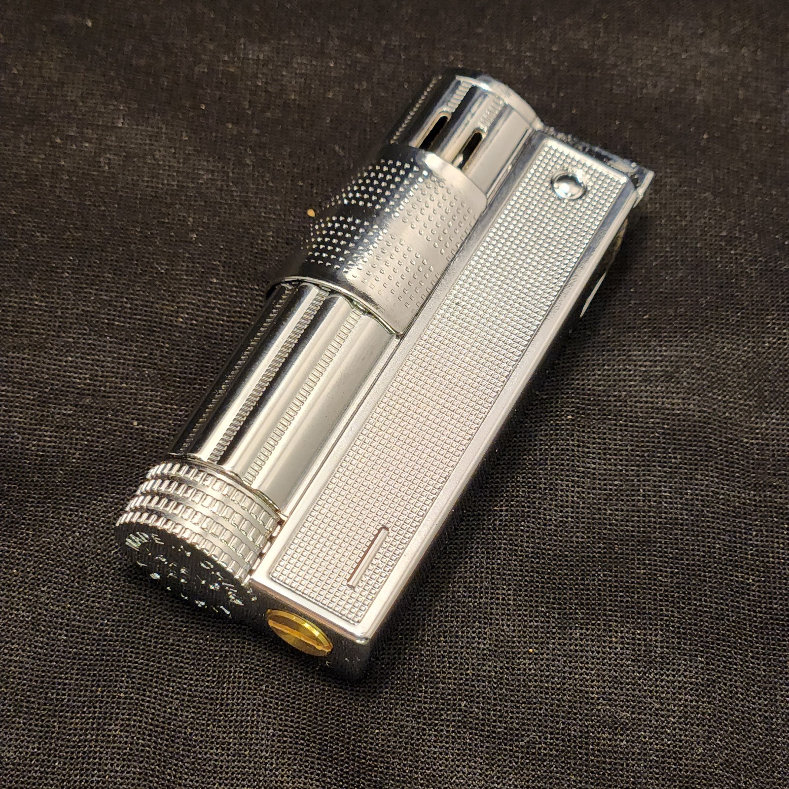 NEW Retro Style Trench Heavy-duty Petrol Lighter Chrome