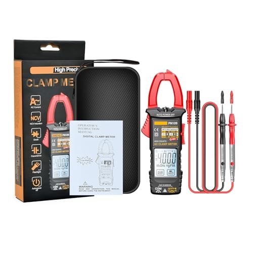 PN109 Ohmmeter Voltmeter Tester with Backlit 4000 Count Multimeter Battery Red